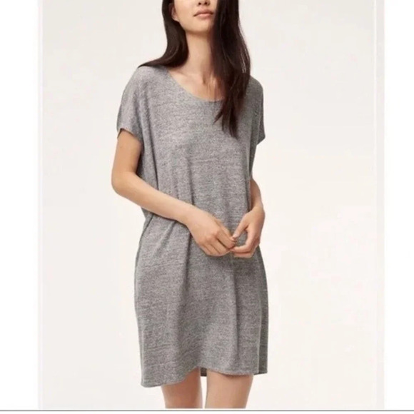 Aritzia Wilfred Free Gray Lorelei Dress size Medium‎ - Picture 1 of 9